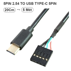 Type C male to Dupont 5-pin female adapter cable for motherboards