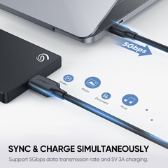 Cáp USB type-C 3.1 ra USB 3.0 Micro B cho HDD box ổ cứng di động 1 mét Ugreen US312 20103