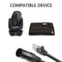 Cáp DMX XLR 5pin sang RJ45 - RJ45 Ethernet to 5-PIN XLR Conversion Cable