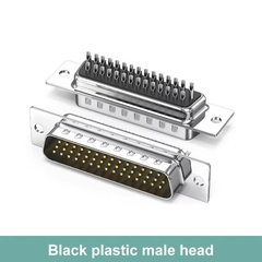 Jack nối DB44 cái  kèm vỏ ốp cao su mềm - DB44 female soldering plug with flexible plastic housing