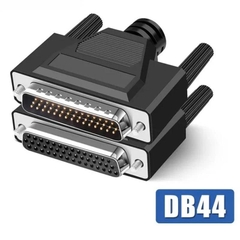Jack nối DB44 cái  kèm vỏ ốp cao su mềm - DB44 female soldering plug with flexible plastic housing