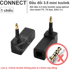 Jack chuyển 3.5 sang quang vuông góc - 3.5mm mini toslink to toslink