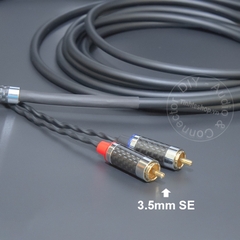 Dây AUX 3.5 sang 2 đầu bông sen AV Canare Nhật Bản - DIY 1/8'' to 2 RCA Stereo Audio Cable