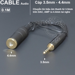 3.5 sang 4.4 cắm tai nghe 4.4 cho DAC 3.5mm - 3.5mm single ended male to 4.4mm balanced female audio cable