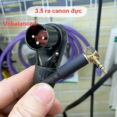Dây 3.5 XLR cho micro không dây DJI GoCheck Rode - 3.5mm unbalanced audio cable to XLR male all square