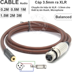 Canon ra 3.5mm balanced DIY 0.2M đến 3M - Microphone Audio XLR female to 3.5mm female DIY cable