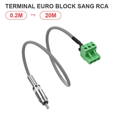Dây terminal Euro block 3pin sang jack bông sen RCA