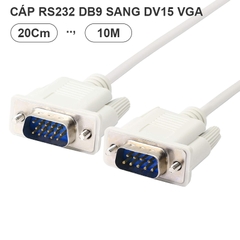 Dây RS232 DB9 sang DB15 3 hàng - DB 9 Pin Male to VGA 15 Pin Male Adapter Cable, RS232 to VGA Conversion Cable