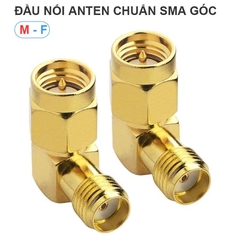 SMA right-angle adapter, SMA male to SMA female connector, 90-degree elbow for FPV goggles, transmitters, and VTX antennas