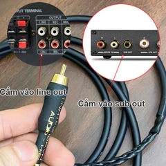 Dây chia cổng AV jack bông sen 1 thành 2 hiệu suất cao Canare Nhật Bản cắm cho Subwoofer hoặc chia 1 âm ly cho 2 loa