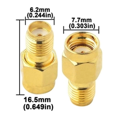 Đầu chuyển đổi RP-SMA cái (Không có chân) sang RP-SMA đực (Không có chân) - RF-SMA female to RP-SMA male adapter (without pins)
