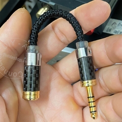 Chuyển 4.4 sang 3.5 đồng 4N mạ bạc 10Cm - 4.4mm to 3.5mm balanced audio cable headphone jack with DAC AMP DAP