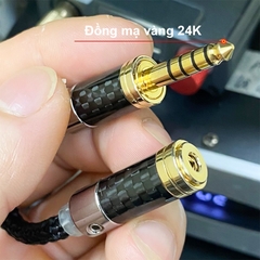 Chuyển 4.4 sang 3.5 đồng 4N mạ bạc 10Cm - 4.4mm to 3.5mm balanced audio cable headphone jack with DAC AMP DAP
