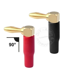 Giắc bắp chuối bẻ góc 4 chiếc cắm cho Loa Âm ly - Banana plug angles