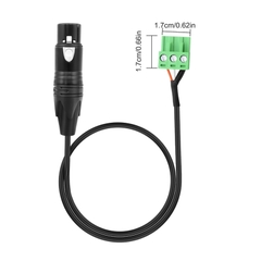 Phoenix Cable XLR 3P Female to PHX3M NBKF/2EDG-5.08 3pin PCB Screw Terminal Block Adapter Connector Cord for Speakers