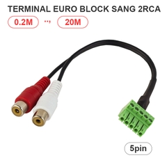 Edge Euroblock 5-Pin to 2-Channel RCA Audio Extraction Cable