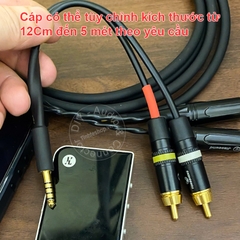 Cáp BAL 4.4 sang 2 đầu hoa sen đồng mạ bạc có thể dùng cho 2 loa 2 bên