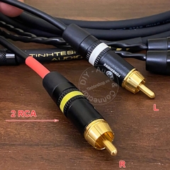 Cáp BAL 4.4 sang 2 đầu hoa sen đồng mạ bạc có thể dùng cho 2 loa 2 bên