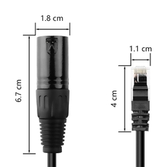 Cáp DMX XLR 5pin sang RJ45 - RJ45 Ethernet to 5-PIN XLR Conversion Cable