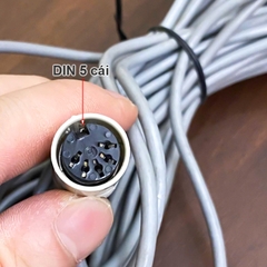 Dây DIN 5 chân lỗ sang 2 đầu bông sen cắm cho Âm ly cổ Châu Âu