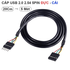 5Pin USB IDC Header Extension Cable, 2.54 Dupont 5-Pin Male to Female Motherboard Header Cable for USB Ports, Expansion Cards