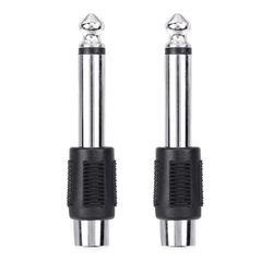 Jack cắm 6.5mm mono ra AV cái 2 chiếc - 6.35mm mono to RCA female adapter