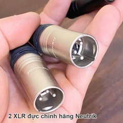 6.35mm TRS to 2 XLR male adapter Neutrik NP3TB NC3MXX