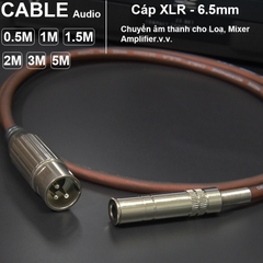 Dây chuyển 6.5mm cái ra canon đực DIY 0.5M đến 3M - XLR male to 6.5mm female cable