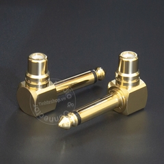 Jack 6 ly ra AV nhân đồng mạ vàng 24K 2 chiếc - 6.35mm to RCA jack plug