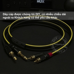 Cáp chuyển 6.5mm 6.35mm mono ra AV RCA lõi đồng OFC 4N mạ bạc 0.5M 1M 1.5M 2M 3M 5M
