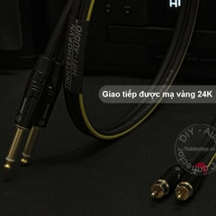 Cáp chuyển 6.5mm 6.35mm mono ra AV RCA lõi đồng OFC 4N mạ bạc 0.5M 1M 1.5M 2M 3M 5M