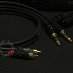 Cáp chuyển 6.5mm 6.35mm mono ra AV RCA lõi đồng OFC 4N mạ bạc 0.5M 1M 1.5M 2M 3M 5M