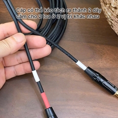 Cặp dây 6.5 ly TRS balanced đầu vuông góc chuyển âm thanh từ Soundcard Mixer DAC - AMP sang Loa kiểm âm