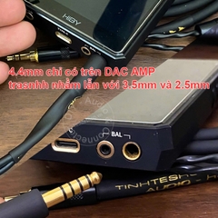 Cáp BAL 4.4 sang 2 đầu hoa sen đồng mạ bạc có thể dùng cho 2 loa 2 bên