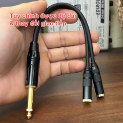 Dây 6 ly mono sang 2 đầu 3.5mm cái stereo