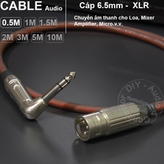 Dây 6ly stereo ra canon đực DIY 0.5M đến 5M - XLR male to 6.5mm TRS cable