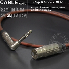 Dây 6ly stereo ra canon đực DIY 0.5M đến 5M - XLR male to 6.5mm TRS cable