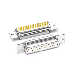 DB25 female connectors with Metal Cover, 2-Row D-SUB 25 pin Serial Connector , DB25 adapters