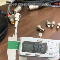 Jack đấu anten 75-5 F connector cho TV Bộ khuếch đại sóng 3G 4G - All Copper 75-5 F head imperial Plug TV Satellite Adapter Coax Cable Connector