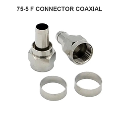 Jack đấu anten 75-5 F connector cho TV Bộ khuếch đại sóng 3G 4G - All Copper 75-5 F head imperial Plug TV Satellite Adapter Coax Cable Connector