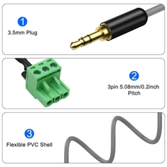 Dây Euro block terminal sang 3.5mm