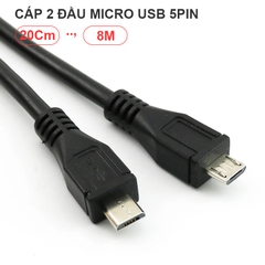 Cáp 2 đầu micro USB 5pin 20Cm đến 15 mét - Micro 5 Pin B Male To Micro USB 5 Pin Male Data Adapter Converter Cable Cord