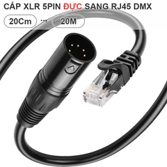 Cáp DMX XLR 5pin sang RJ45 - RJ45 Ethernet to 5-PIN XLR Conversion Cable