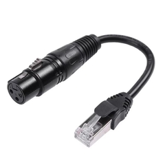 XLR sang RJ45 DMX512 - 3pin XLR to RJ45 Male Adapter Cable, DMX XLR Female to RJ45 Network Connector Extension Cable Ethernet for DMX-CON Controller