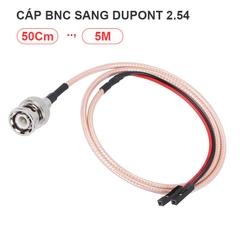 BNC đực sang 2pin dupont 2.54mm 50 Ohm RG316 cho Camera FPV thiết bị thu sóng radio Bộ đàm