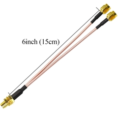 Cáp chia đầu SMA cái sang 2 đực cho Anten sóng wifi Bộ đàm - SMA plug coaxial cable splitter for network devices, walkie-talkies, radios, and drones.