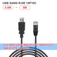 Cáp USB sang RJ50 10P10C điều khiển cho APC UPS 350 ES,550, ES 500, 650, APC Back-UPS pro 700, 750 BE500R, 3000, NS-1080, 1500 XS, NS1250, BR1000G(AP9827 and 940-127B)