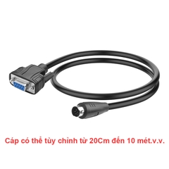 Dây RS232 VISCA - VISCA PTZ Camera Control Cable Sony EVI BRC SRG Series RS232 8 Pin Mini DIN to DB9F Serial