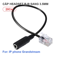 Cáp cho tai nghe IP phone Grandstream - 3.5mm Smartphone Headset to RJ9 Adapter Cable for Telephone IP Phones