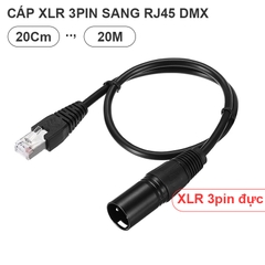 XLR sang RJ45 DMX512 - 3pin XLR to RJ45 Male Adapter Cable, DMX XLR Female to RJ45 Network Connector Extension Cable Ethernet for DMX-CON Controller